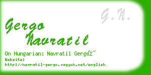 gergo navratil business card